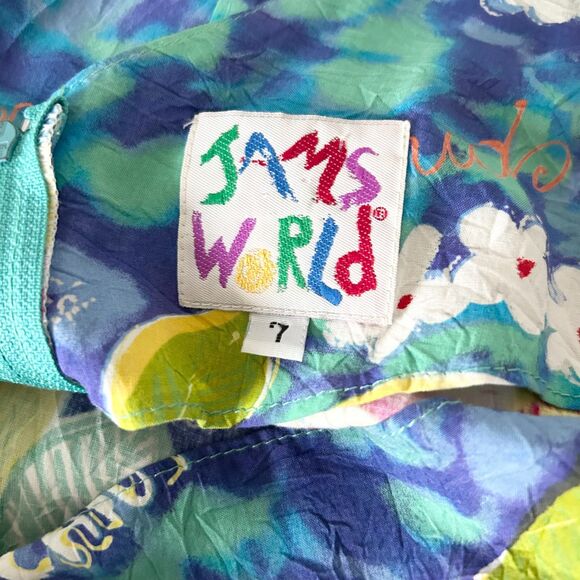 Vintage Jams World Orchids of Hawaii Floral Print Mini Dress Size 7 Small - Picture 4 of 4